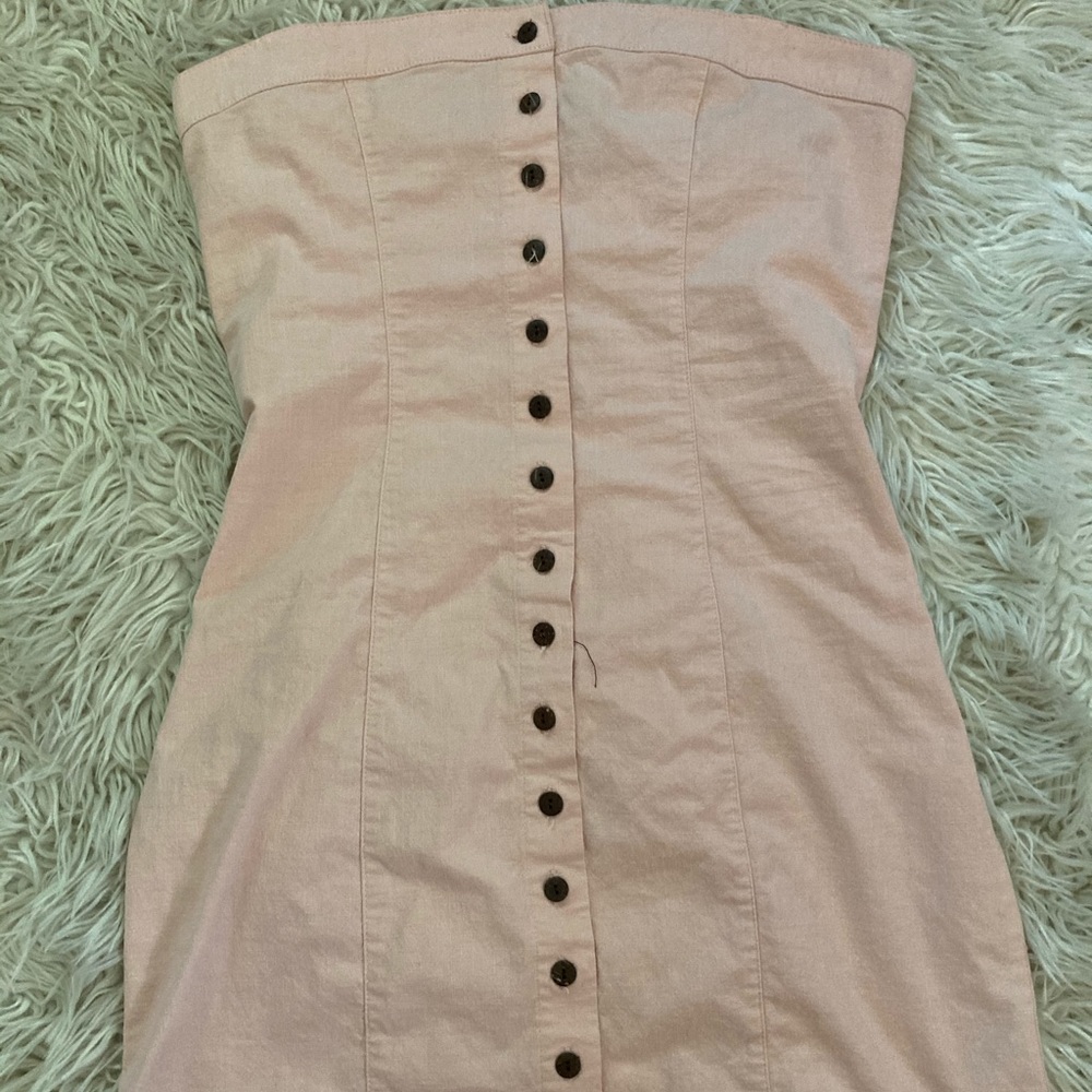 Light pink dress.